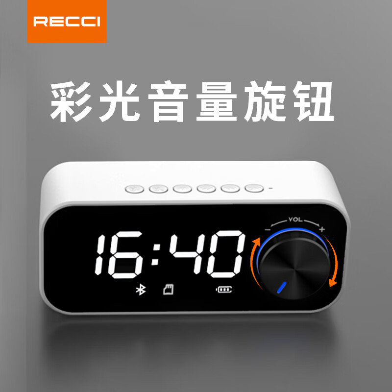 RECCIRECCI锐思RSK-W11 车载蓝牙音响可充电超强续航无线户外音箱 白色