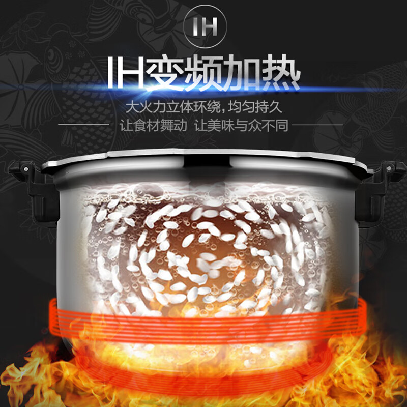 松下（Panasonic）4L电饭煲 大容量IH电饭煲 24H智能预约 三段压力可选 多功能电饭煲 SR-PE401-K