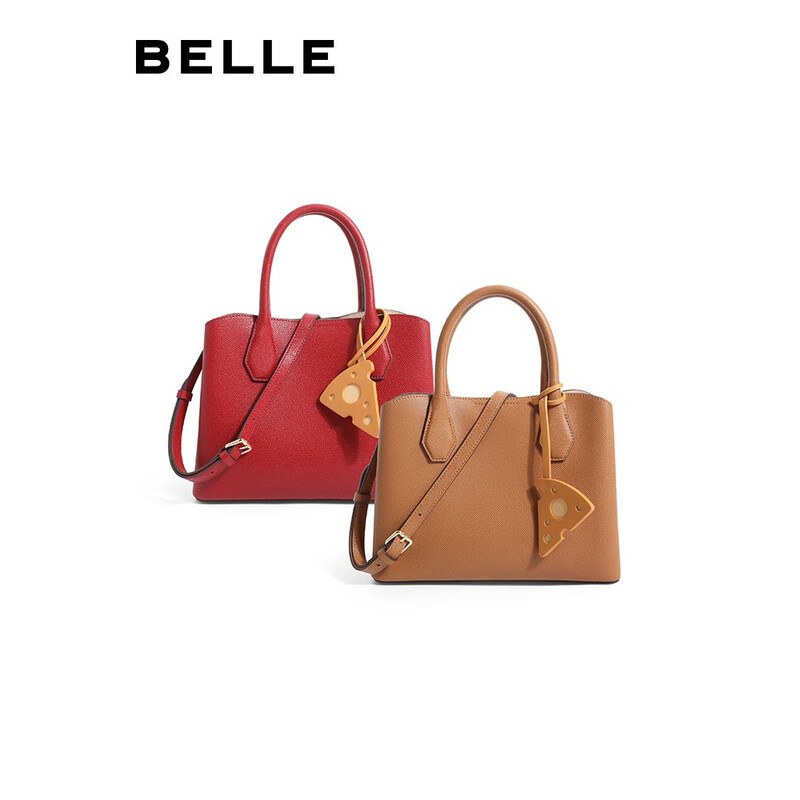 百丽简约压花质感手提包商场同款单肩斜挎包X6401CX2 棕色 F