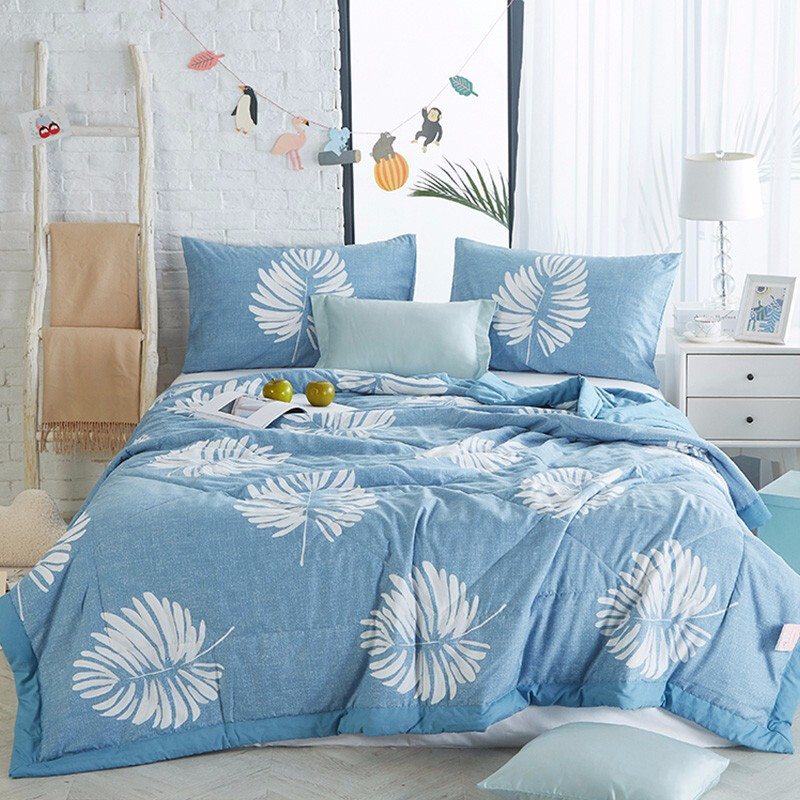 伊伊爱 XB-8XW-01 印花水洗夏被(计价单位：床) 叶影缤纷 150*200cm