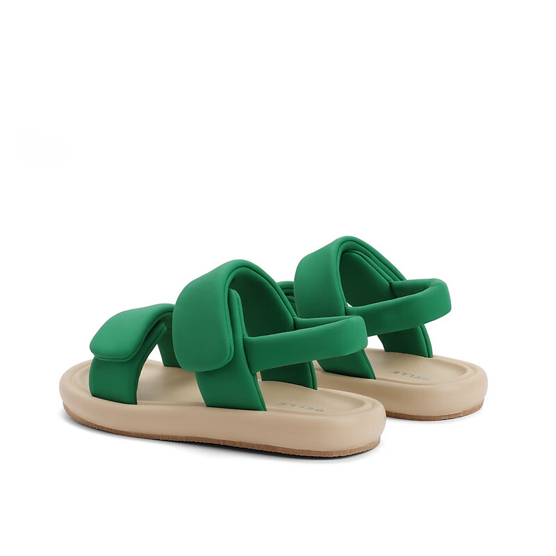 百丽膨胀凉鞋童鞋2023夏季新商场同款休闲膨膨舒适凉鞋M2701B63 绿色 29