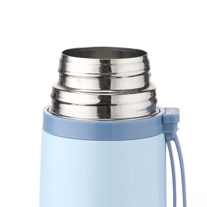 乐扣乐扣（locknlock）保温保冷密封防漏一键开启便携提手保温杯高颜值办公室通勤水杯 渐蓝 350ml LHC6790FU