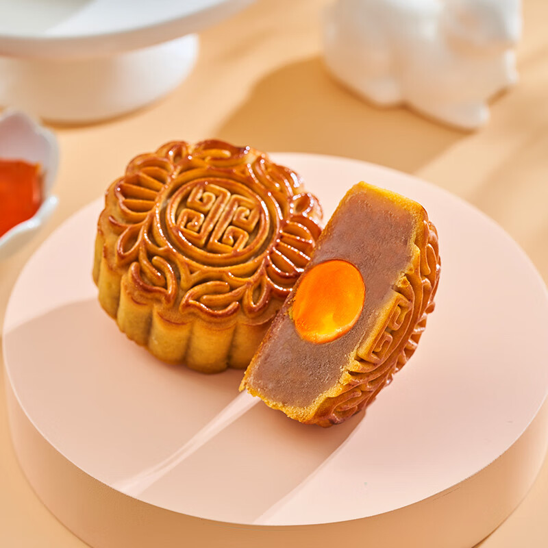 聚春园官方中秋散装红豆粒月饼奶油香芋蛋黄白莲蓉广式豆沙老式五仁传统 红豆粒月饼60g*3