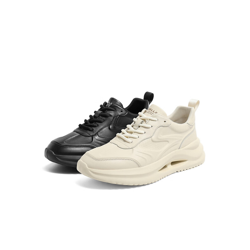 百丽厚底增高休闲鞋2023秋季新打孔透气轻便运动风老爹鞋A1293CM3预售 白色 38