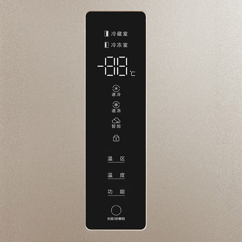 TCL 509升风冷无霜对开门电冰箱电脑控温流光金 金色BCD-509WEFA1 纤薄对开门冰箱（企业采购）