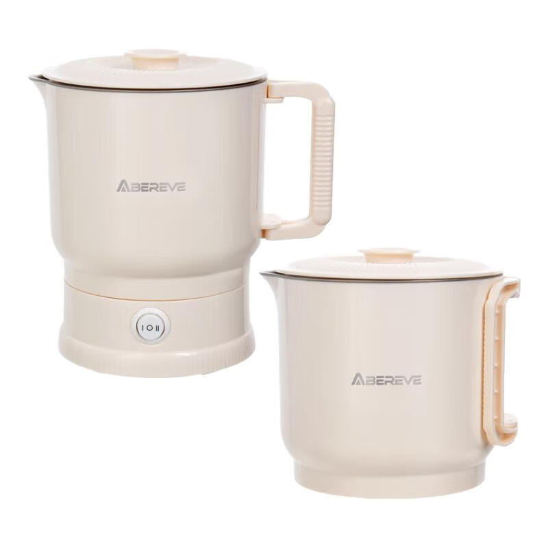 Abereve艾贝丽折叠烧水壶便携式户外电热水壶多功能旅行烧水杯轻音大功率煮水机小型饮水杯ABL-ZD823 0.8L 折叠壶