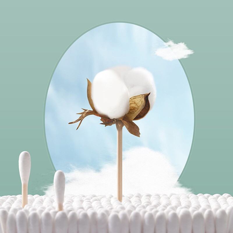 茶花家用坚韧双头竹轴棉签日用耳鼻化妆棉签 坚韧双头竹轴棉签（800支）