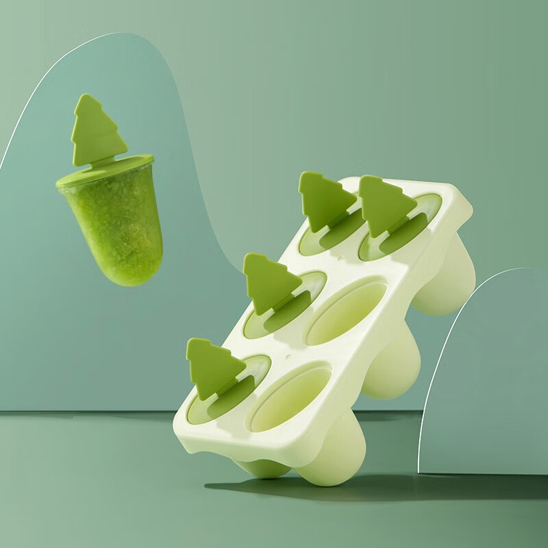 茶花（CHAHUA） 茶花冰淇淋冰棒模冰块盒食品级PP家用冰激凌冰棍冰格自制模具冷冻 【橘色*1个装】乐森趣味冰棒模