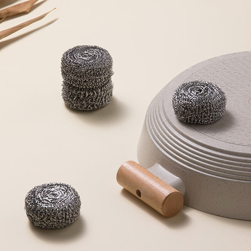 茶花（CHAHUA） 不生锈清洁球钢丝球洗碗铁丝球擦刷洗锅刷锅洗碗 【3包18个】家庭装