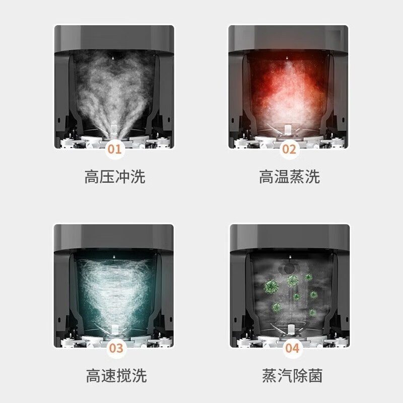 九阳（Joyoung） 九阳豆浆机全自动免洗破壁料理机多功能家用智能蒸煮一体新款DJ12R-K2S 灰色