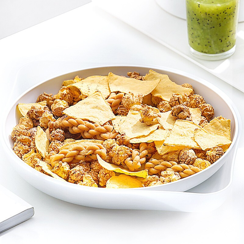 茶花（CHAHUA）茶花果盘小吃盘蔬菜盘零食篮子瓜子盒 【1个装】欧铂兹*柠檬组合式果盘