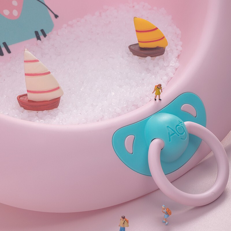 茶花欧铂兹抗菌加厚卡通脸盆塑料脚盆洗PP婴儿童大小脸盆 黄色