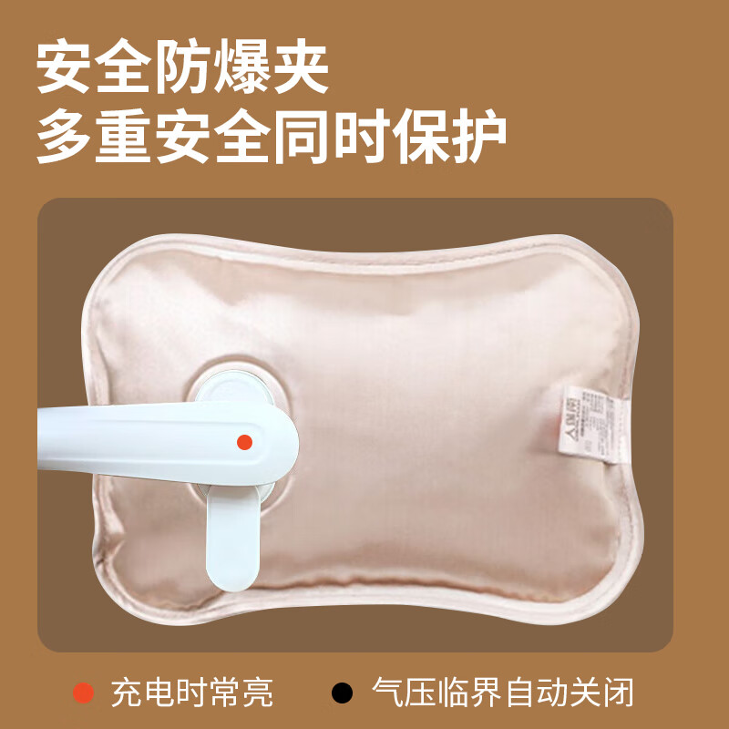 南极人（NANJIREN） 热水袋防爆充电暖手宝暖水袋暖手袋暖腰带电分离大姨妈神器腰带 皮标款纯毛暖腰带-深灰