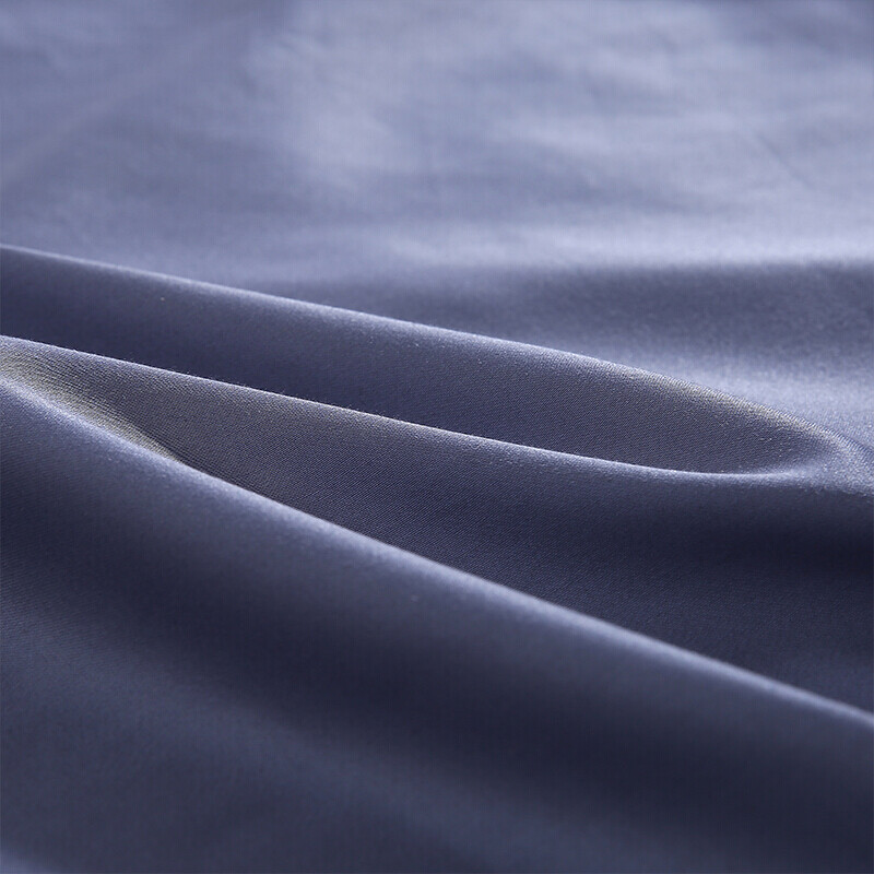 富安娜家纺 枕套纯棉60S长绒棉简约纯色枕头套 全棉高支高密枕巾 一对装 罗马情怀 蓝色74*48cm