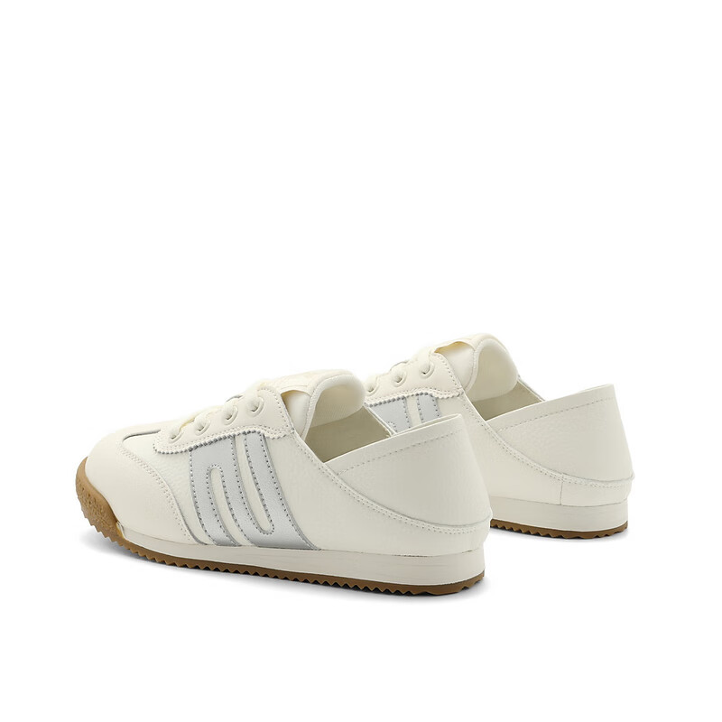 百丽童鞋复古运动徳训鞋2023秋季新商场同款轻便透气板鞋93600C83 白灰 28