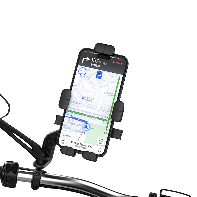 RHO-C30四面防护包TPU软胶保护手机可固定在车把后视镜上 车载手机支架