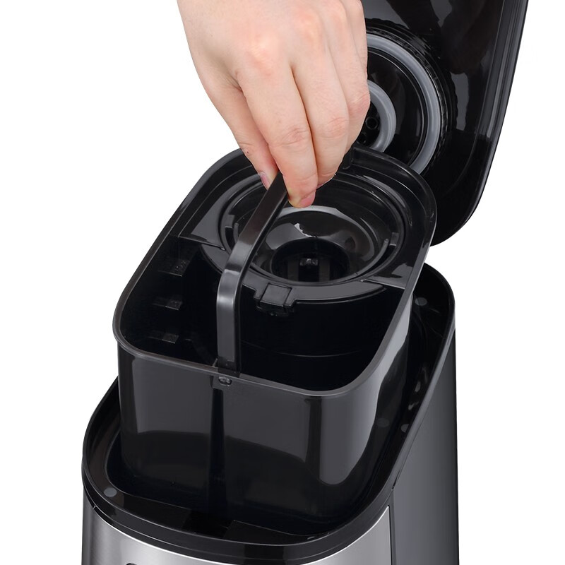 松下（Panasonic）咖啡机 磨豆机磨粉机家用迷你咖啡壶 现磨美式豆粉一体自动清洗防滴漏阶梯水位线 NC-R601KSQ轻奢