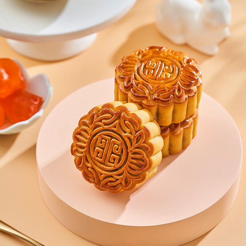 聚春园官方中秋散装红豆粒月饼奶油香芋蛋黄白莲蓉广式豆沙老式五仁传统 红豆粒月饼60g*3