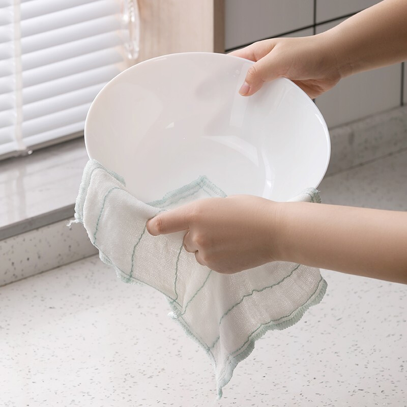 茶花（CHAHUA）茶花夹层棉柔抹布（3包9片装）加厚清洁洗碗布 【3包9片装】颜色随机 30CM*30CM