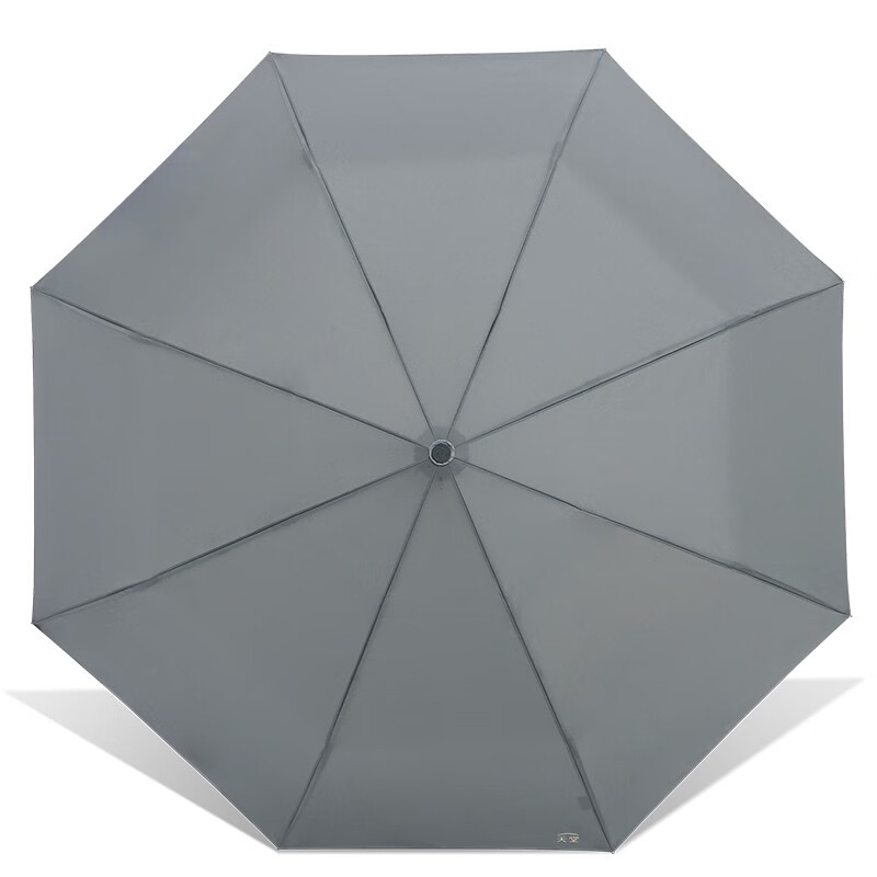 天堂伞全自动一键开收纯色三折叠便携商务风晴雨两用伞男女士 摩登灰
