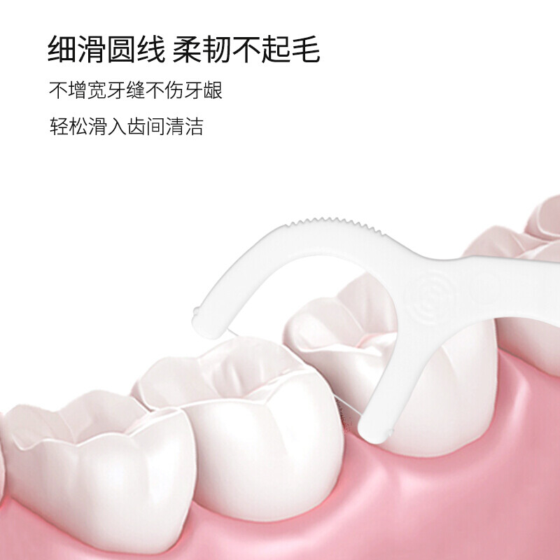 牙博士加配疗牙线棒便携牙签清洁牙齿深度清洁不伤牙龈50支/盒