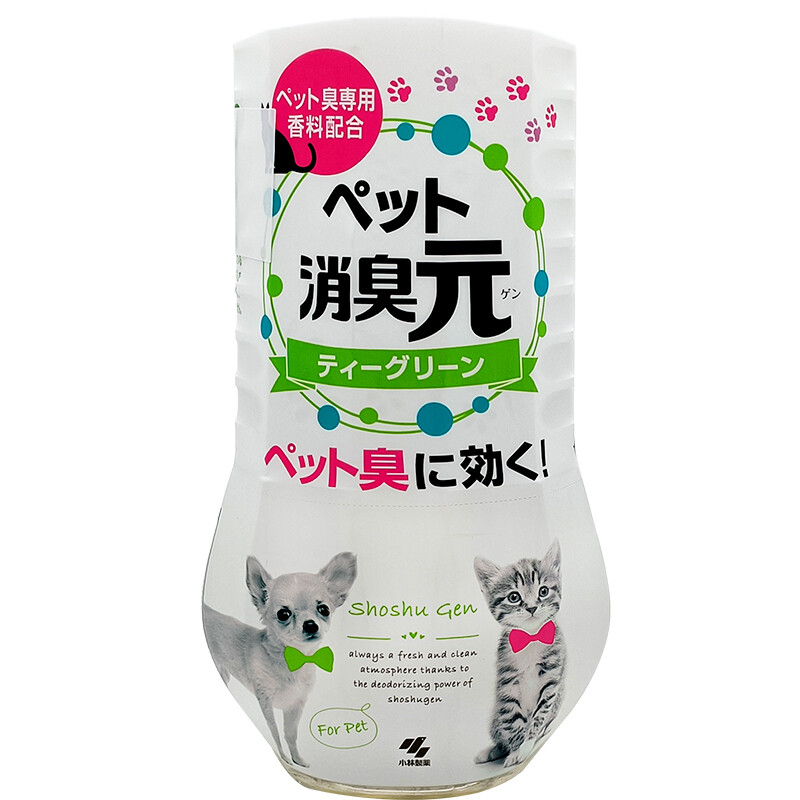 小林制药（KOBAYASHI）日本进口除臭剂空气清新剂芳香剂宠物用消臭元（绿茶清香）400ml
