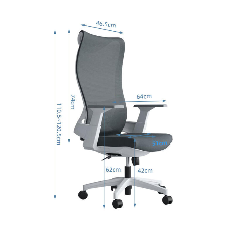 臻远ZY-6613办公椅转椅电脑椅职员椅会议椅子家用网面椅靠背椅 白胶