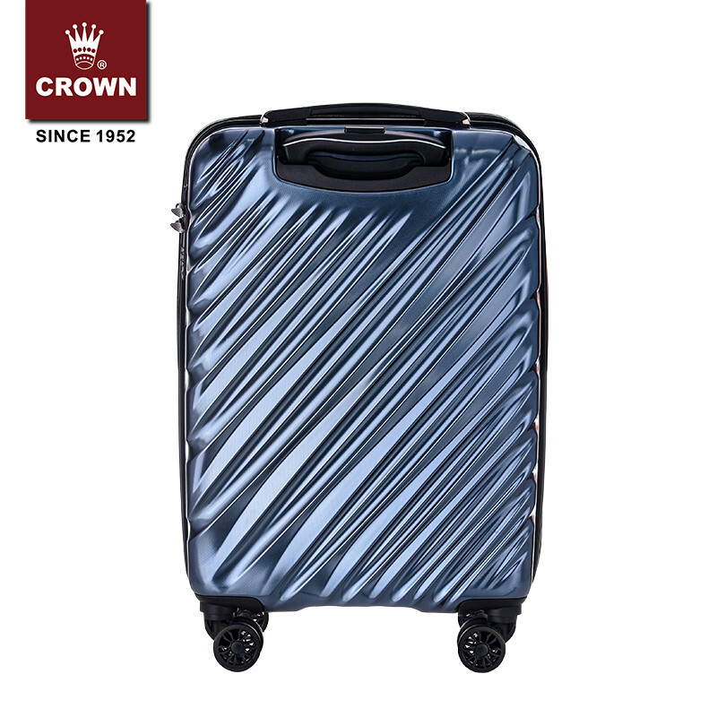 皇冠拉杆箱 时尚登机箱万向轮密码箱 C-F2017H 蓝金 20英寸