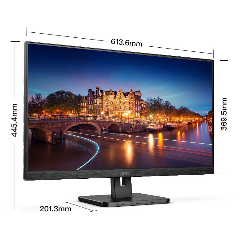 AOC 显示器27英寸全高清IPS技术窄边框HDMI接口商务办公家用液晶电脑显示屏 27E2H 75Hz/爱眼低蓝光不闪屏