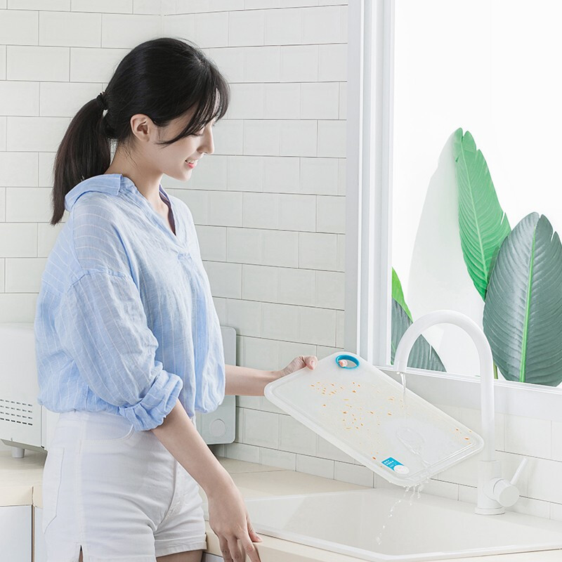 茶花砧板欧铂兹银离子抗菌砧板切菜板厨房案板水果塑料宿舍刀 【L号】砧板