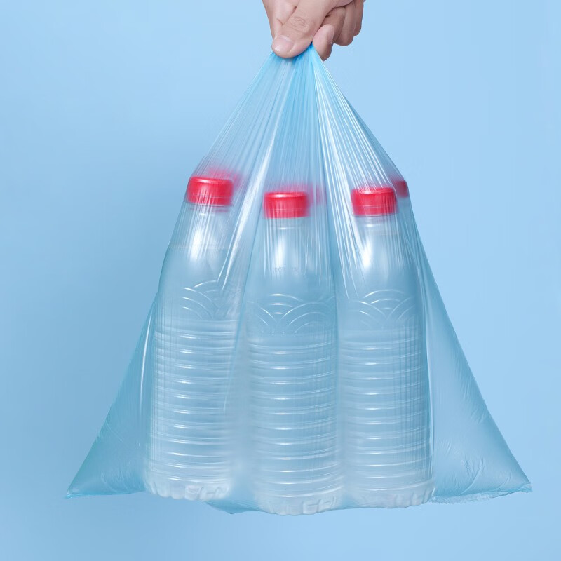 茶花平扣垃圾袋厨房卫生间一次性塑料袋办公室宿舍实用垃圾袋 实用垃圾袋5卷装S30