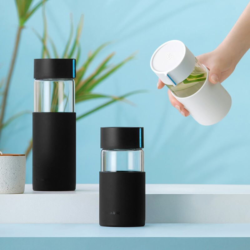 茶花（CHAHUA）欧铂兹*单层抗菌玻璃杯310ml水杯茶杯抗菌 480ml 白色