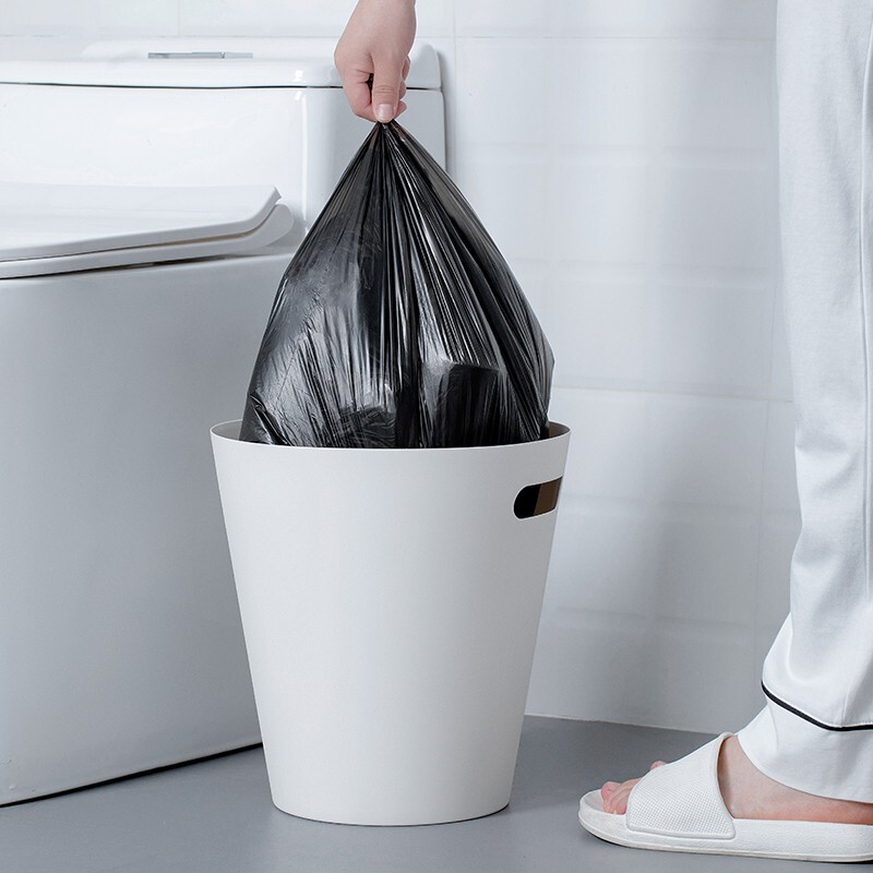 茶花平扣垃圾袋厨房卫生间一次性塑料袋办公室宿舍实用垃圾袋 实用垃圾袋5卷装S30