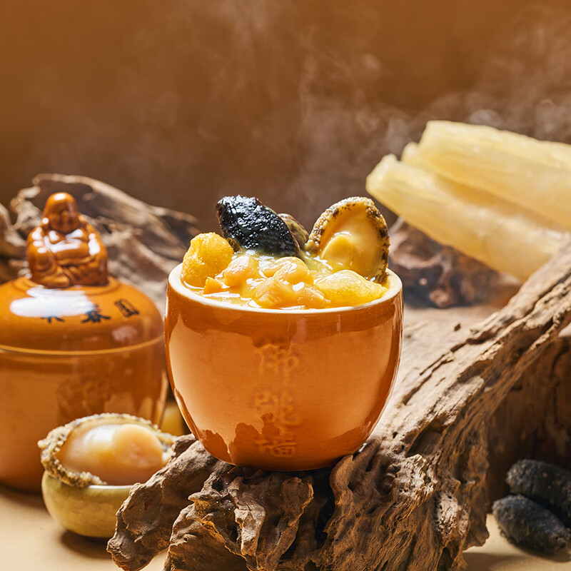 聚春园佛跳墙官方福州正宗佛跳墙金汤礼盒加热即食海参鲍鱼年货送礼 金汤 230g 三坛礼盒装