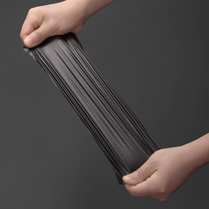 茶花平口垃圾袋厨房卫生间一次性塑料袋办公室宿舍厚韧垃圾袋 厚韧垃圾袋3卷装S40