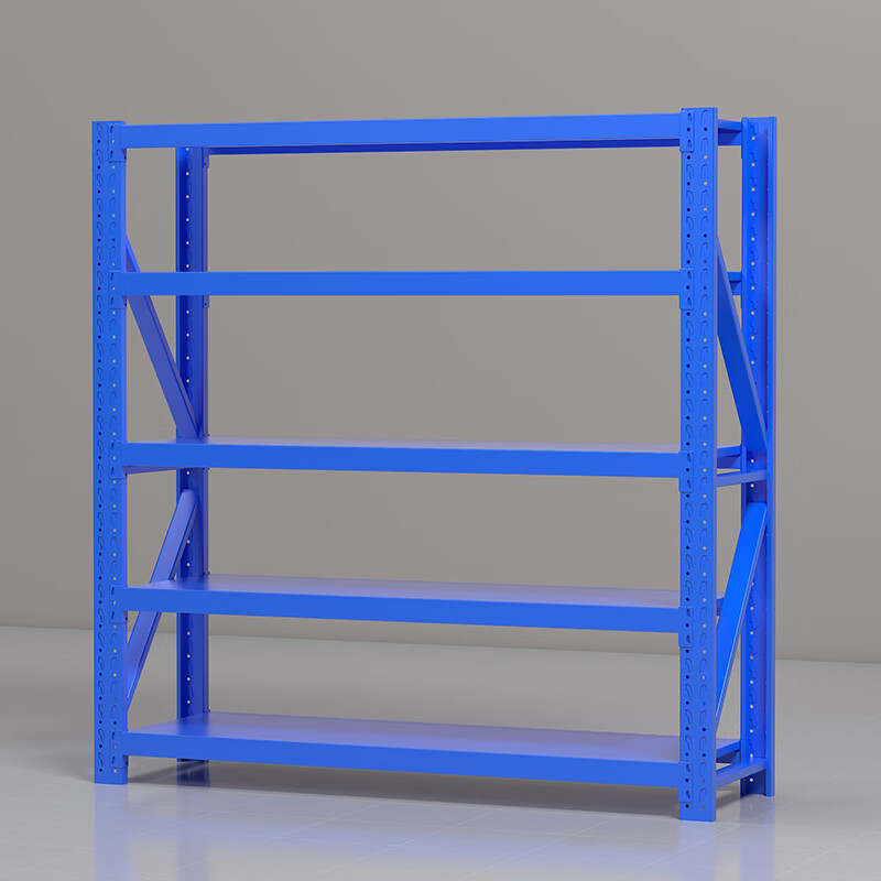 臻远ZYJJ-HJ-067仓储货架重型货架蓝色五层主架2000*500*2000mm/300kg