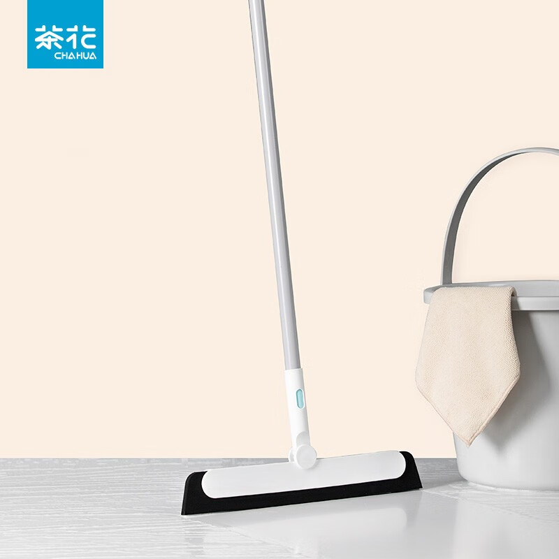 茶花玻璃刮水器家用刮子擦窗器刮水器地刮擦玻璃神器窗户清洁工具 【玻璃刷套装】短柄*1+长柄*1