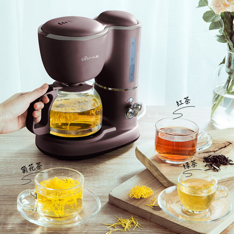 小熊（Bear） 咖啡机 0.6L 美式家用滴漏式小型迷你煮咖啡 壶煮茶 器泡茶 壶电热水壶 内置浓度调节器KFJ-A06Q1
