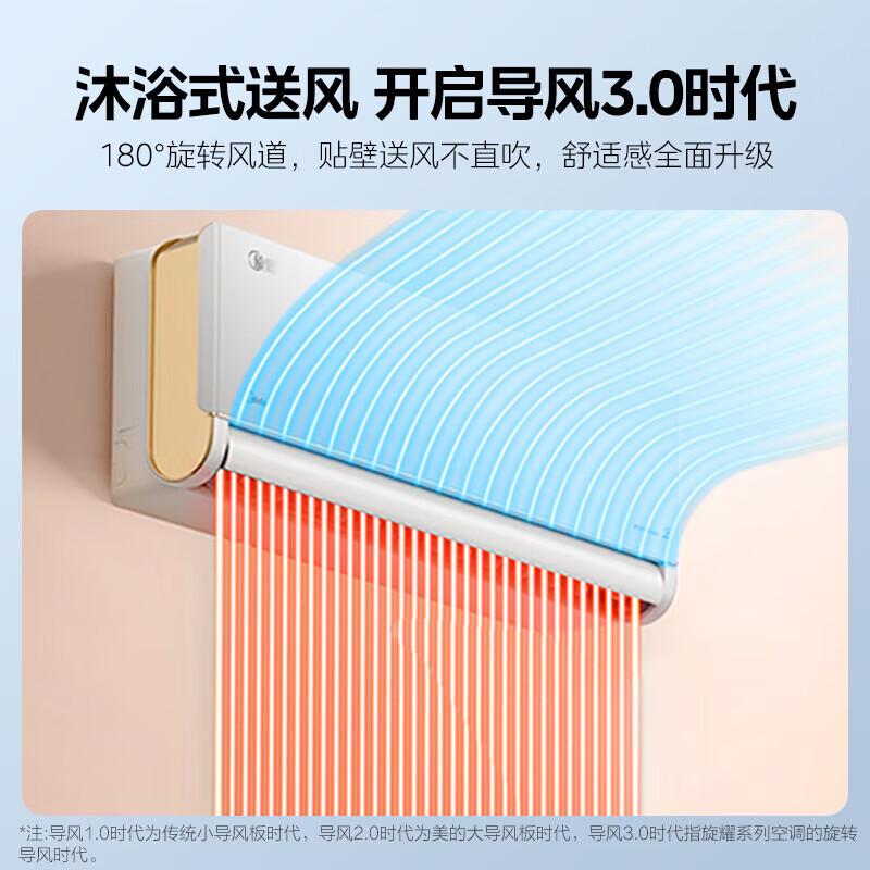 美的（Midea）新能效 旋耀 2匹智能家电变频冷暖壁挂式 三级能效 KFR-50GW/N8MXA3 一价无忧（包5米铜管）