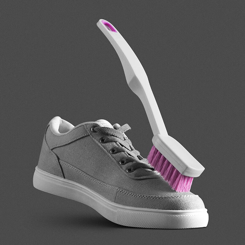 茶花（CHAHUA） 茶花通用鞋刷刷子刷鞋器长柄清洁刷多用刷4408颜色随机