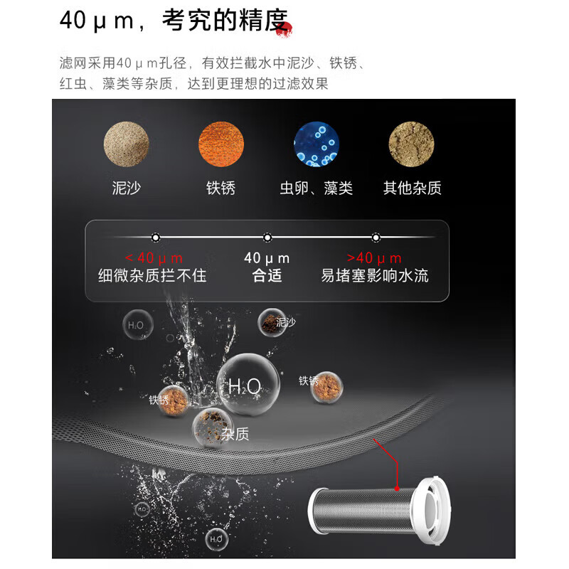 美的（Midea）净水器家用净水机 厨房厨下式净饮机直饮机5年RO反渗透过滤器 白泽1000G+前置TQ40-01套装