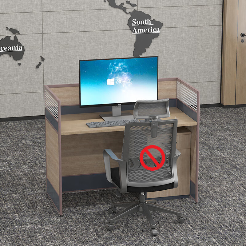 臻远GWD-007职员办公桌屏风桌组合员工位卡座电脑桌职员工位 单人位