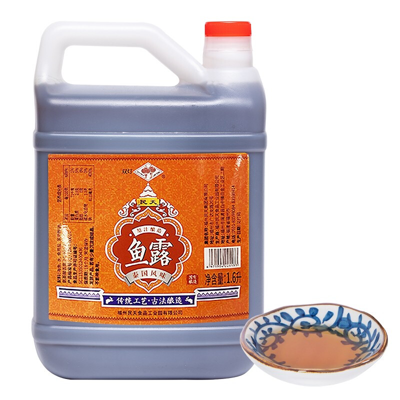民天 鱼露1.6L桶调味品中华老字号酿造提鲜福建特产宴会福州虾油大桶调味汁佐菜辅料凉拌鱼酱油水产调料 民天鱼露1.6升