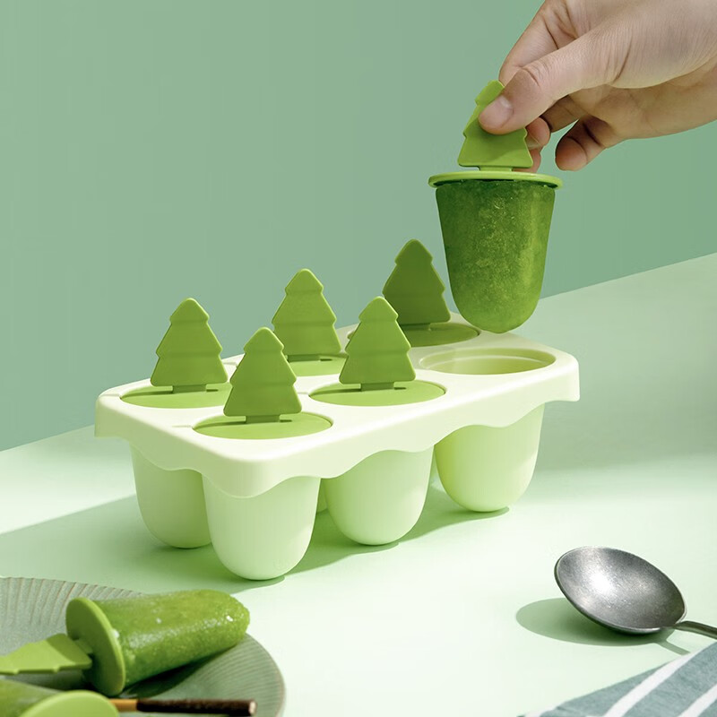 茶花（CHAHUA） 茶花冰淇淋冰棒模冰块盒食品级PP家用冰激凌冰棍冰格自制模具冷冻 【橘色*1个装】乐森趣味冰棒模