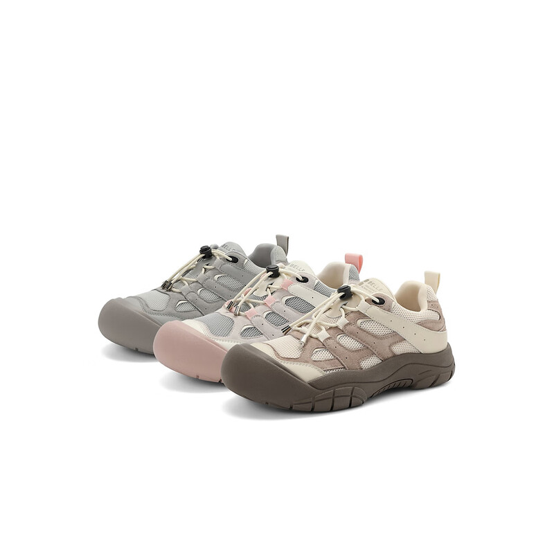 百丽户外登山老爹鞋女23秋季新款舒适休闲运动鞋B1551CM3 粉色 36