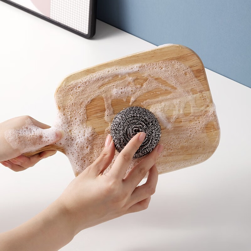 茶花（CHAHUA） 不生锈清洁球钢丝球洗碗铁丝球擦刷洗锅刷锅洗碗 【2包6个】金属钢丝球