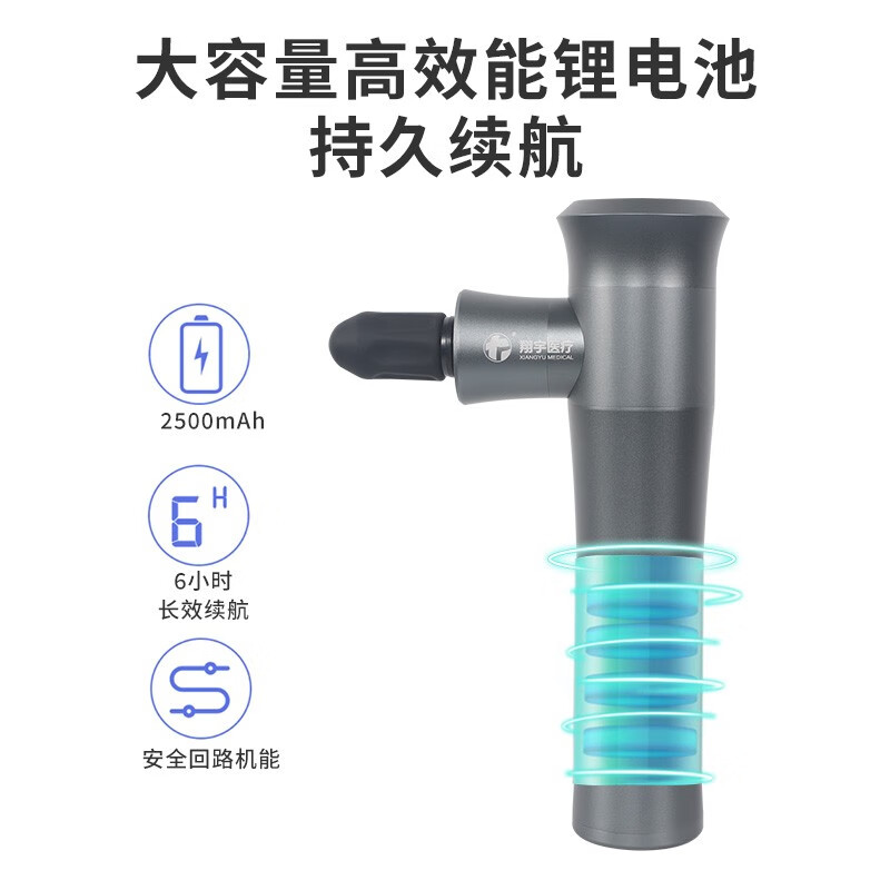 翔宇医疗 深层肌肉刺激仪XY-DMS-103C精油SPA专业筋膜枪康复理疗仪肌肉按摩放松器健身运动 合金机身+8款按摩头+精油+收纳盒