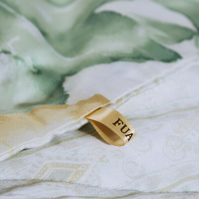 富安娜蚕丝被子100%桑蚕丝空调被芯60s贡缎天丝夏凉被双人可水洗1米8床