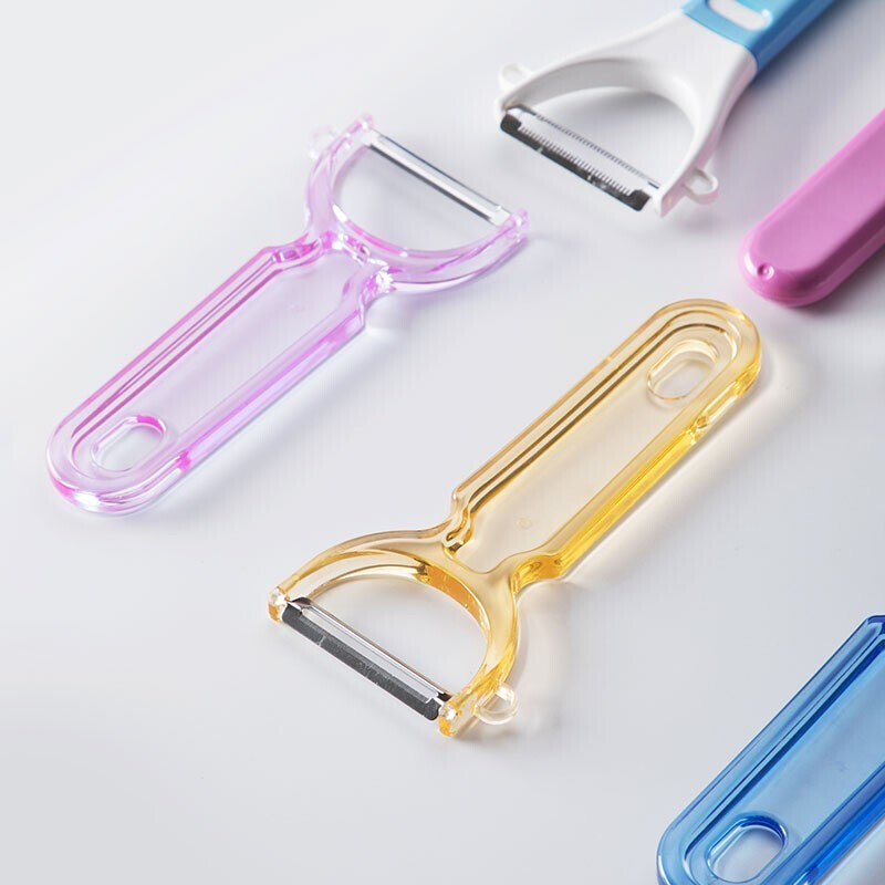 茶花（CHAHUA） 茶花水果刀削皮器 果皮刀削皮刀刨皮刀塑料制品 2264颜色随机 随机颜色（3个装）