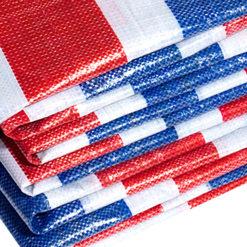 盛扬 HK-211 三色防雨布 防水防风篷布 普通款4米*50米 彩条布防雨布 单膜彩条布